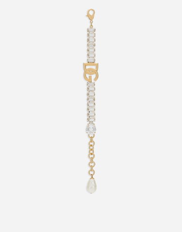 Браслет Dolce & Gabbana Dolce & Gabbana Gold-Tone Crystal & Faux Pearl Bracelet Металік | WBO8S3W1111ZOO00, 1