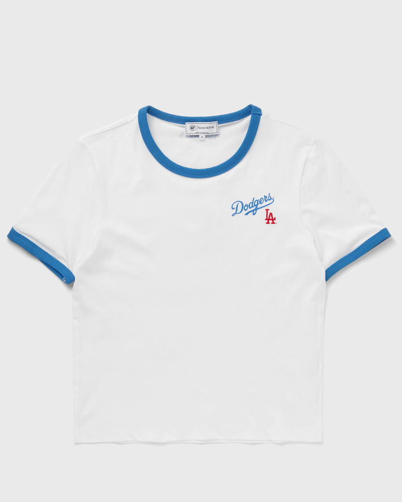 Футболка Sporty & Rich Dodgers Serif Ringer Crop T-Shirt білий | TO073627666WH46