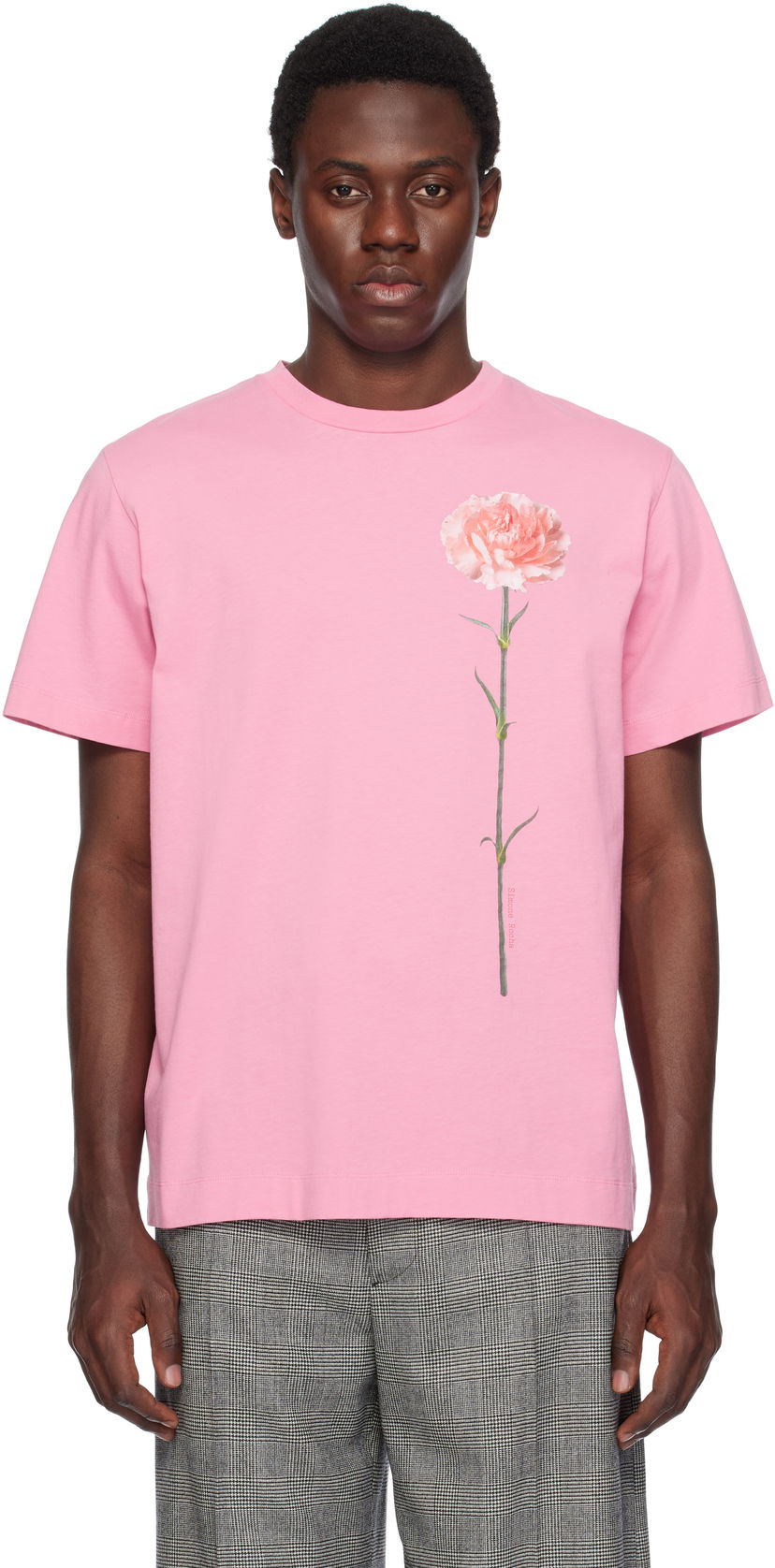 Футболка Simone Rocha Simone Rocha Carnation Print T-Shirt Рожевий | 5195P32A-M 0569