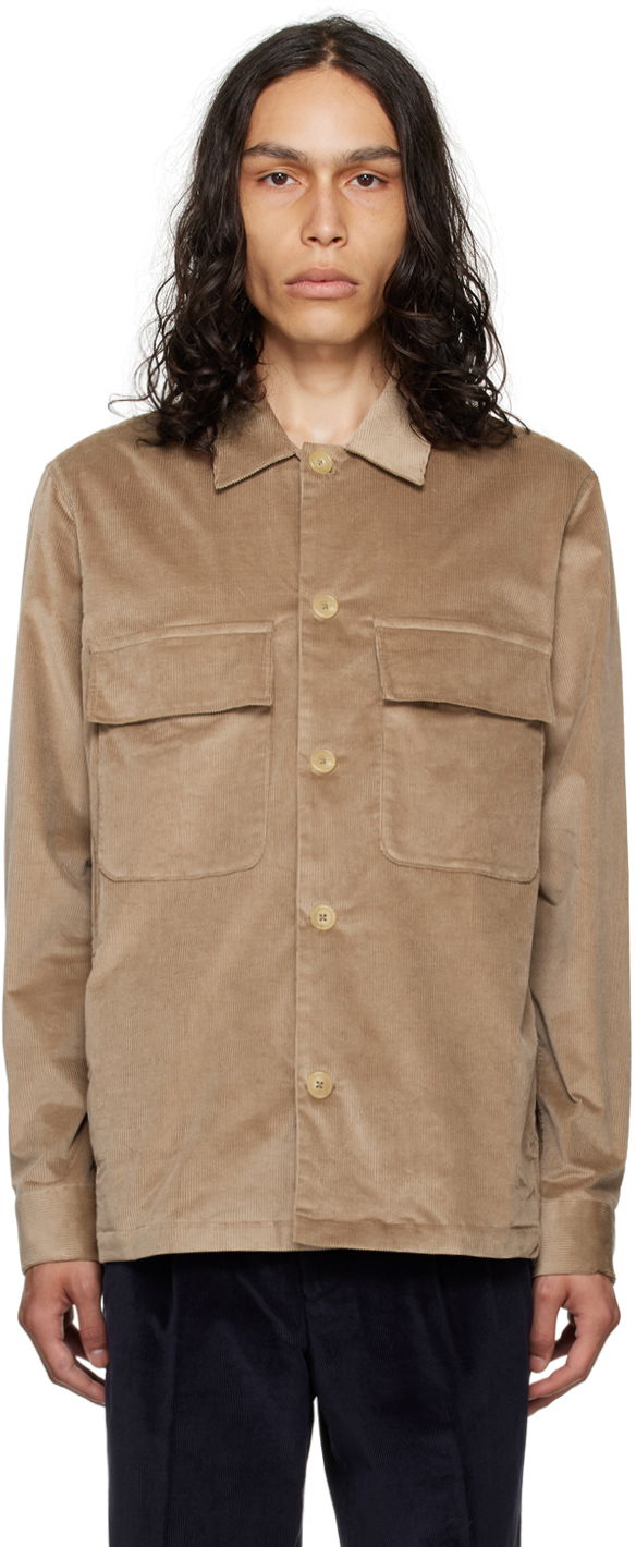 Сорочка Paul Smith Paul Smith Corduroy Buttoned Shirt бежевий | M1R-009Y-L02065