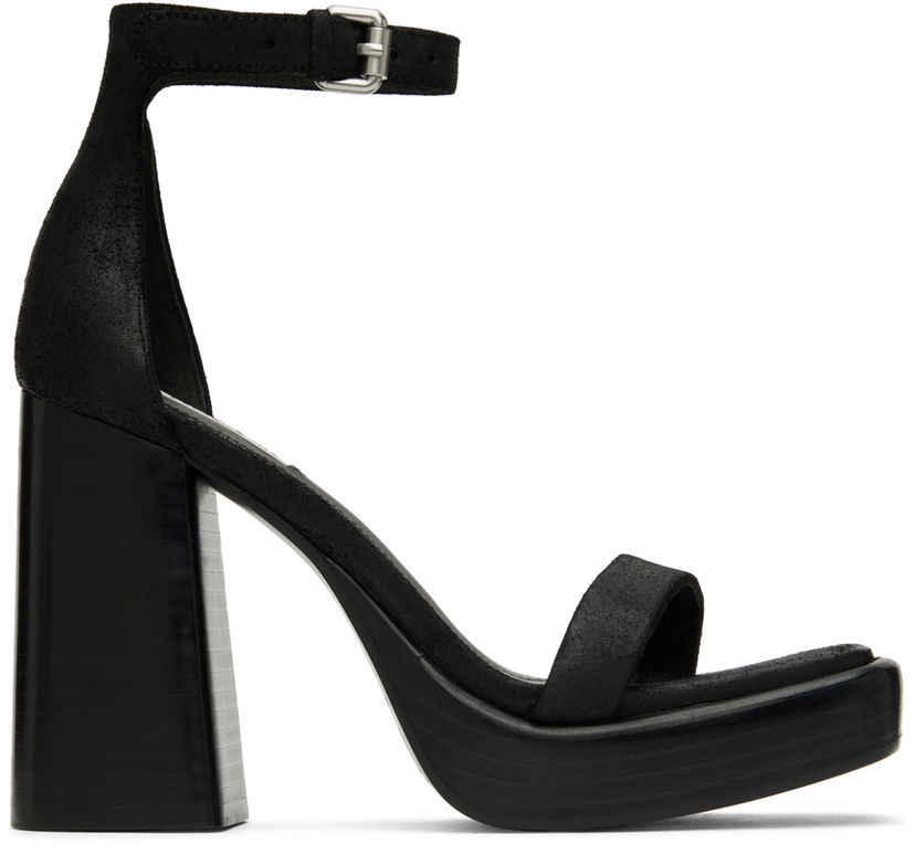 плаття rag & bone rag & bone Matrix Heeled Suede Sandals чорний | WFF22HF019MX19