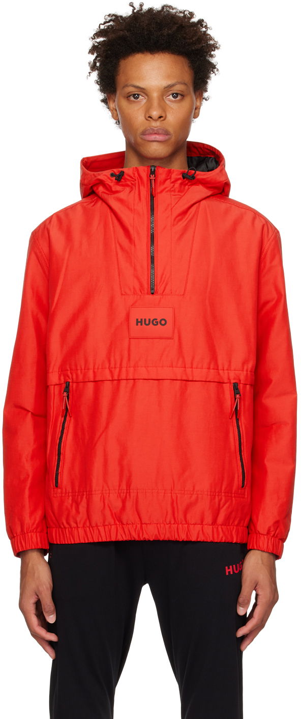 Вітровка BOSS Hooded Patch Jacket Червоний | 50482776