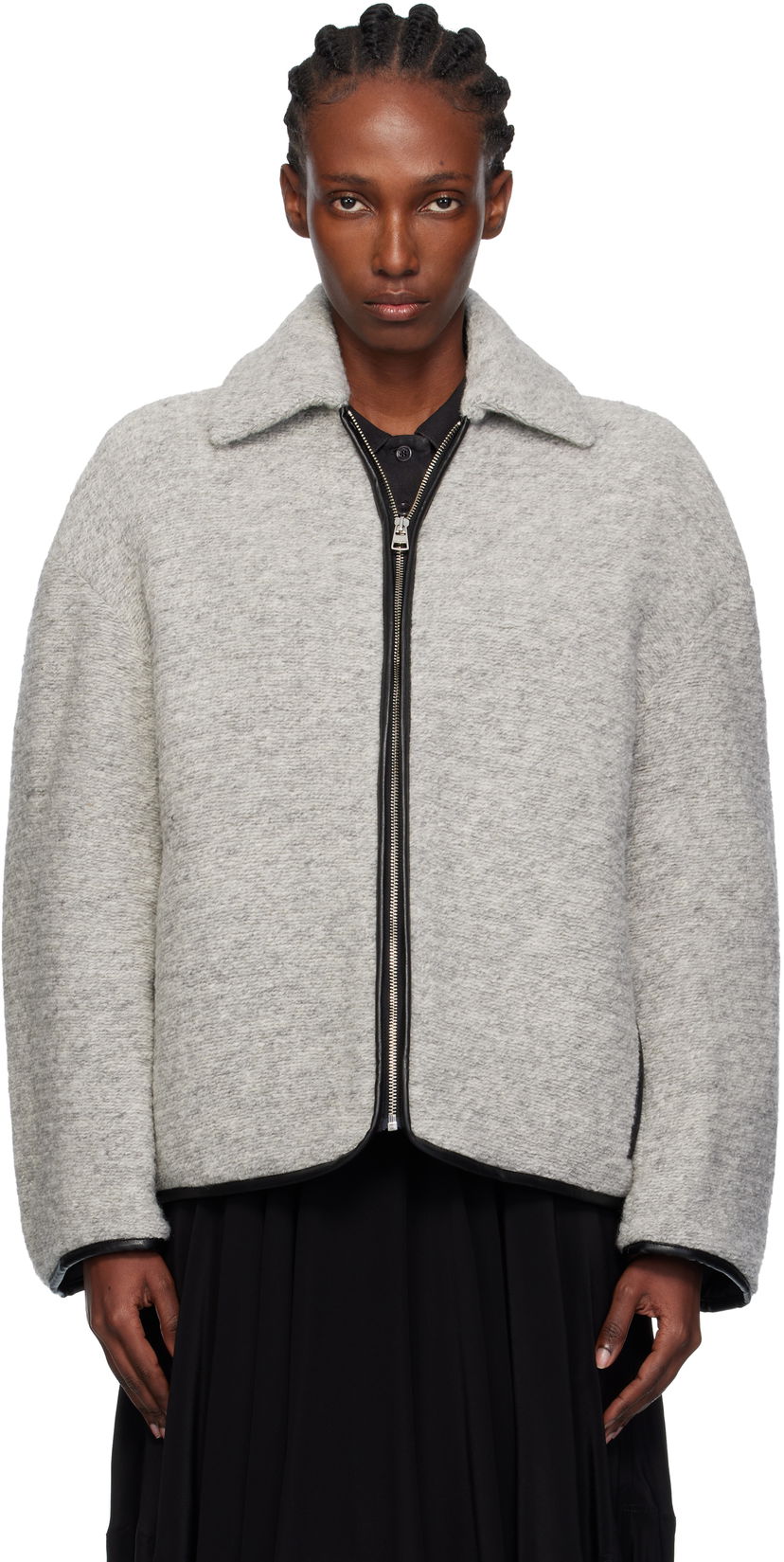 Куртка JW Anderson JW Anderson Contrast Trim Casual Jacket Сірий | JK0412-PG1820