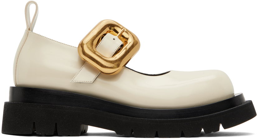 Догляд за взуттям Bottega Veneta Bottega Veneta Lug Mary-Jane Loafers білий | 729884 V28R0