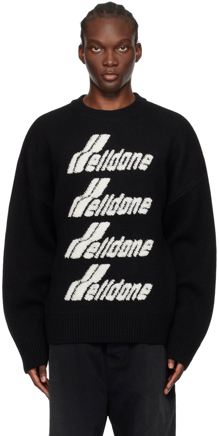 Cветр We11done We11done Jacquard Knit Sweater чорний | WD-KO1-22-666-U-BK