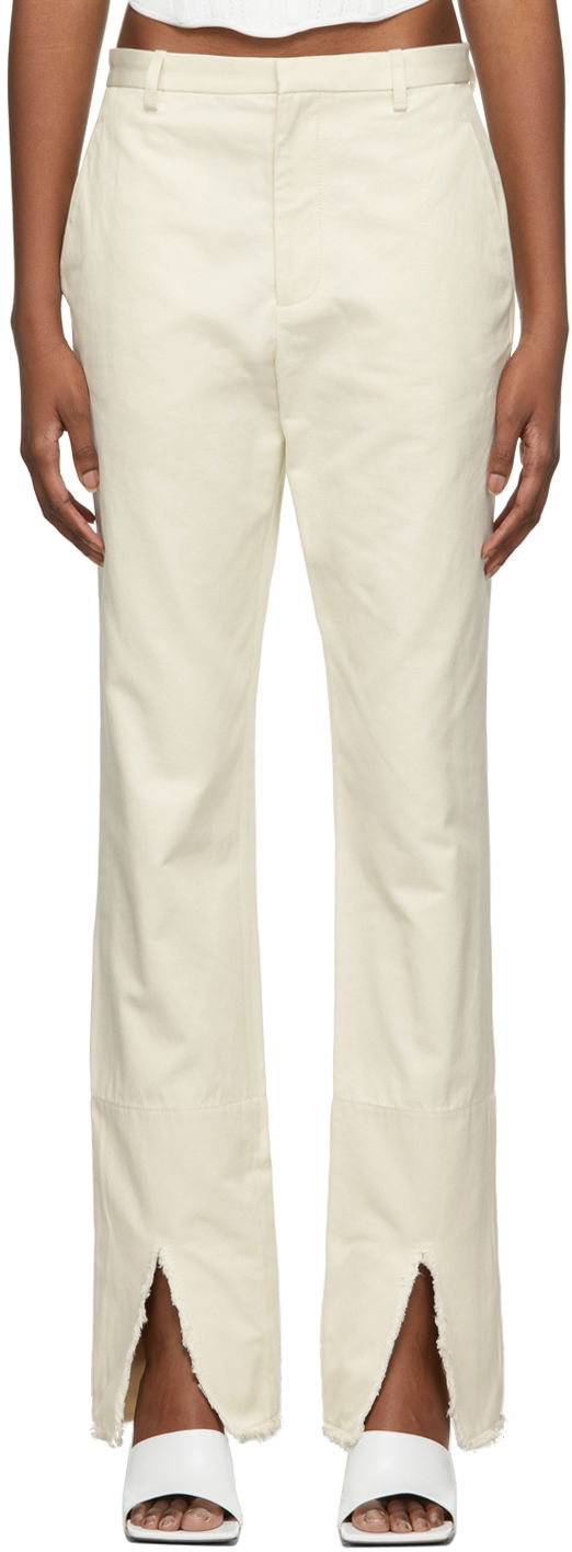 Штани Dion Lee Split Frayed Trousers білий | C2028R22