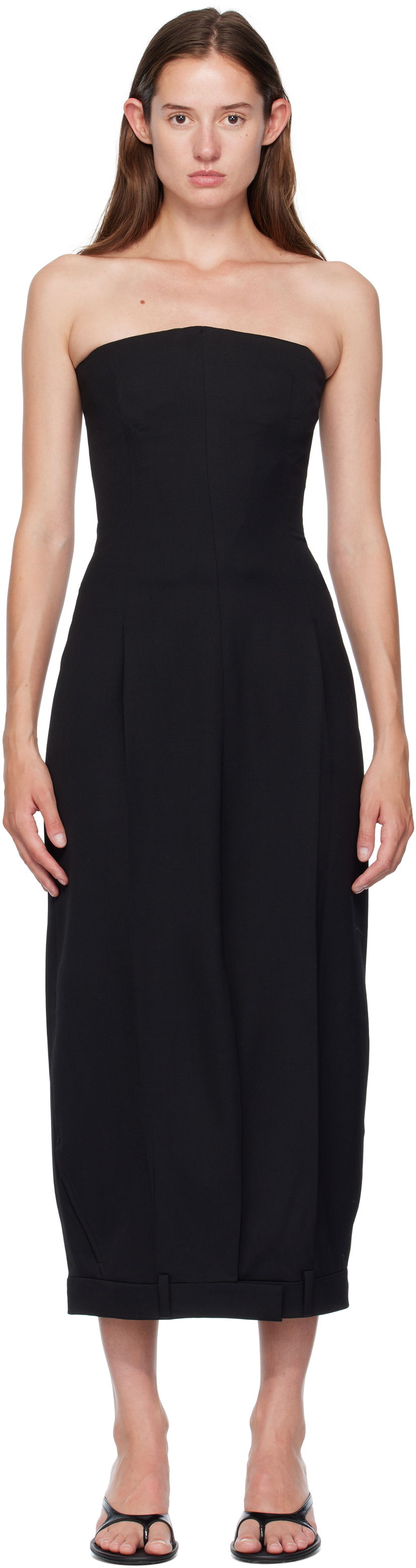 плаття VETEMENTS Vetements Upside-Down Tailored Pantadress Maxi Dress чорний | WH76TD030B