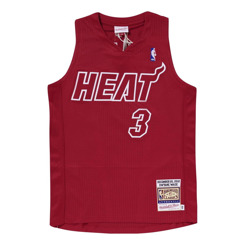 Джерсі Mitchell & Ness Authentic Miami Heat Dwyane Wade Jersey Червоний | AJY44975-MHE12DWASCAR