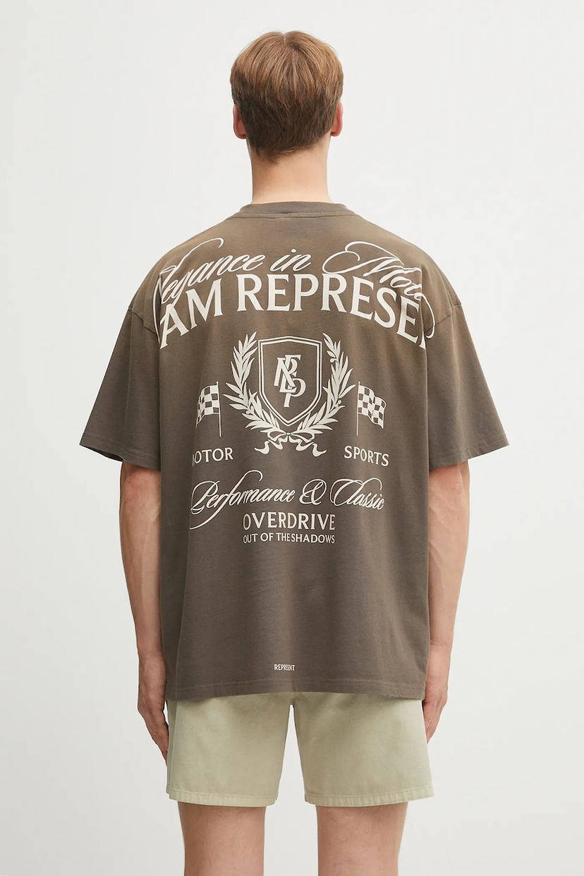 Футболка Represent Clo Crest Motor Sports Overdrive T-Shirt Коричневий | MLM41069.54