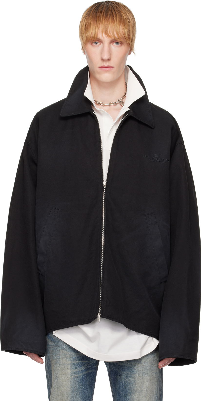 Вітровка Balenciaga Zip-Up Jacket чорний | 817649TRP15