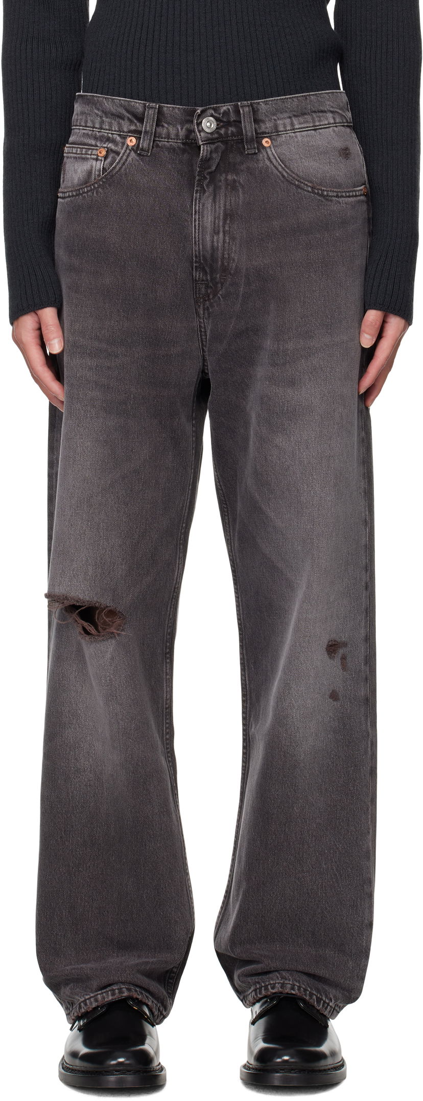 Джинси OUR LEGACY Our Legacy Third Cut Distressed Jeans Сірий | M4255TH