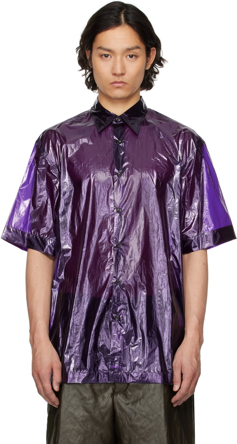 Сорочка Dries Van Noten Dries Van Noten Sheer Short Sleeve Shirt Фіолетовий | 251-020762-1258