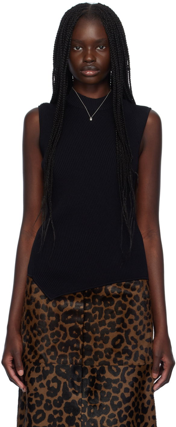 Безрукавка TOTEME TOTEME Asymmetric Tank Top чорний | 243-WRT0336-YA0089