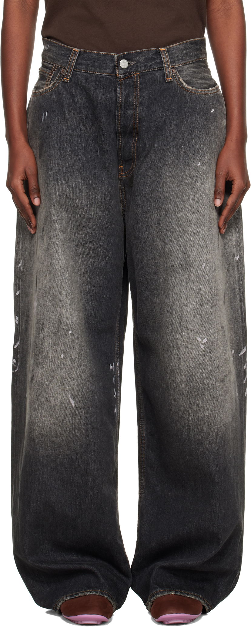 Джинси Acne Studios Acne Studios 2023 Wide Leg Jeans чорний | C00089-