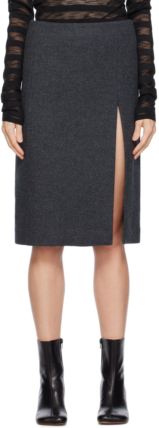 Спідниця We11done We11done Vented Miniskirt Сірий | WD-SK3-23-253-W-DG