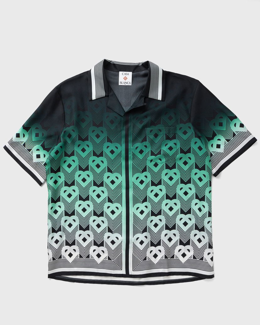 Сорочка Casablanca Cuban Collar Short Sleeve Shirt Зелений | MPF25-SH-003-04
