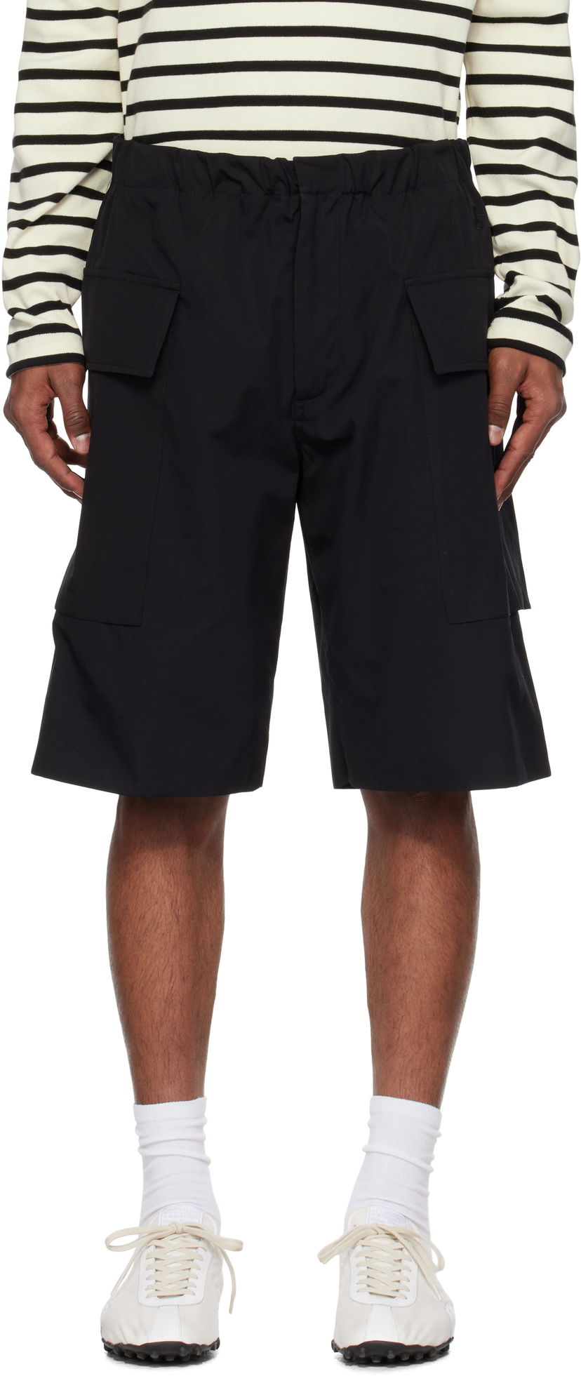 Шорти Jil Sander Jil Sander Embroidered Logo Cargo Shorts чорний | J47KA0279_J45292