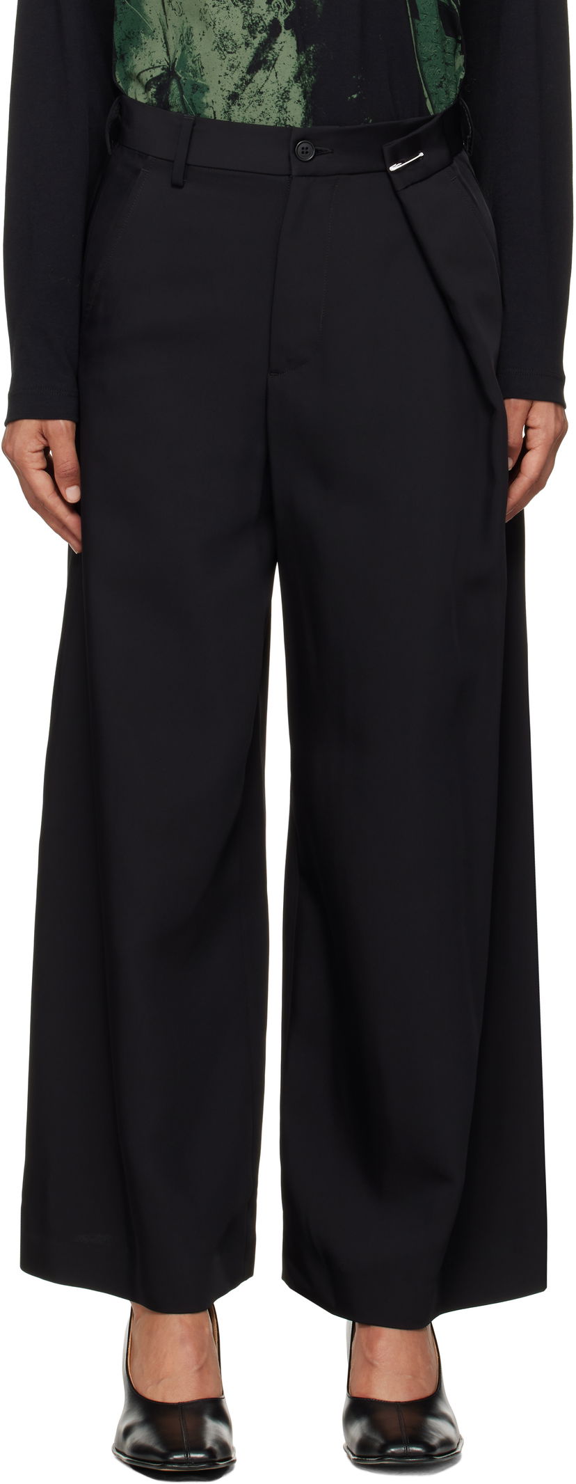 Штани Maison Margiela Straight Leg Trousers чорний | S62KB0217 M35225