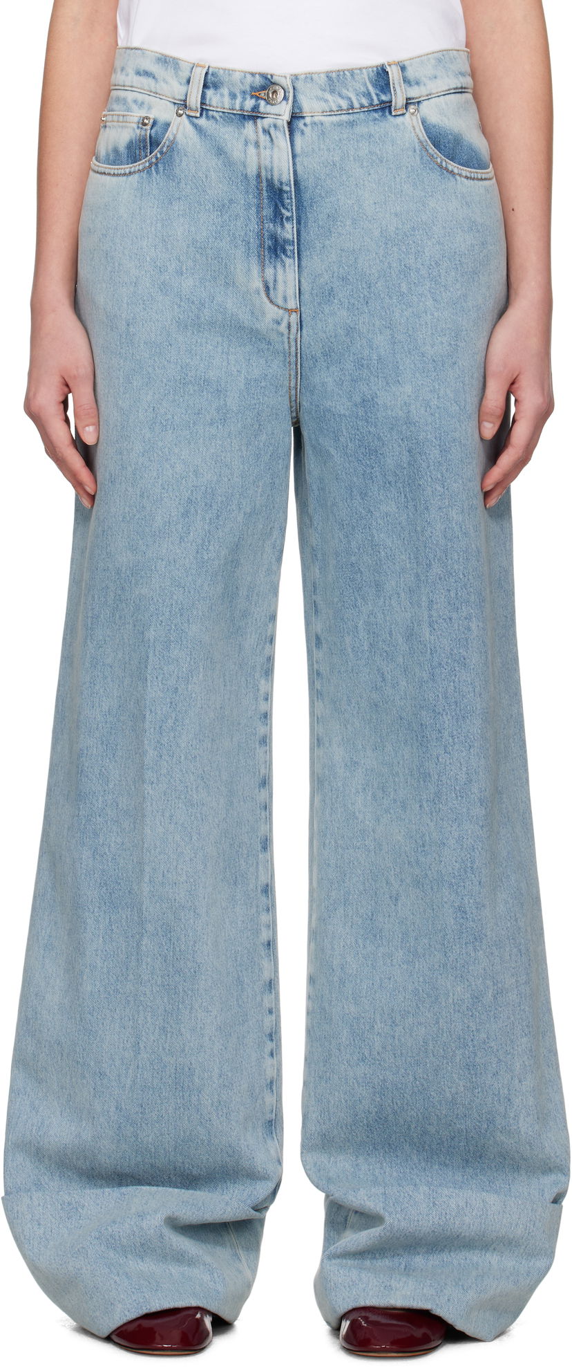 Джинси LANVIN Lanvin Wide-Leg Jeans Синій | RW-TR0310-D087-P25