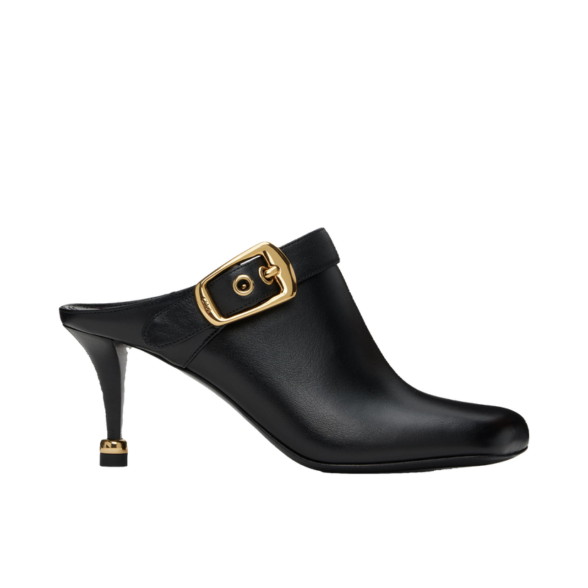 Кросівки та взуття CHLOÉ Chloé Andrea Buckle Leather Mules чорний | CHC25S08CQK