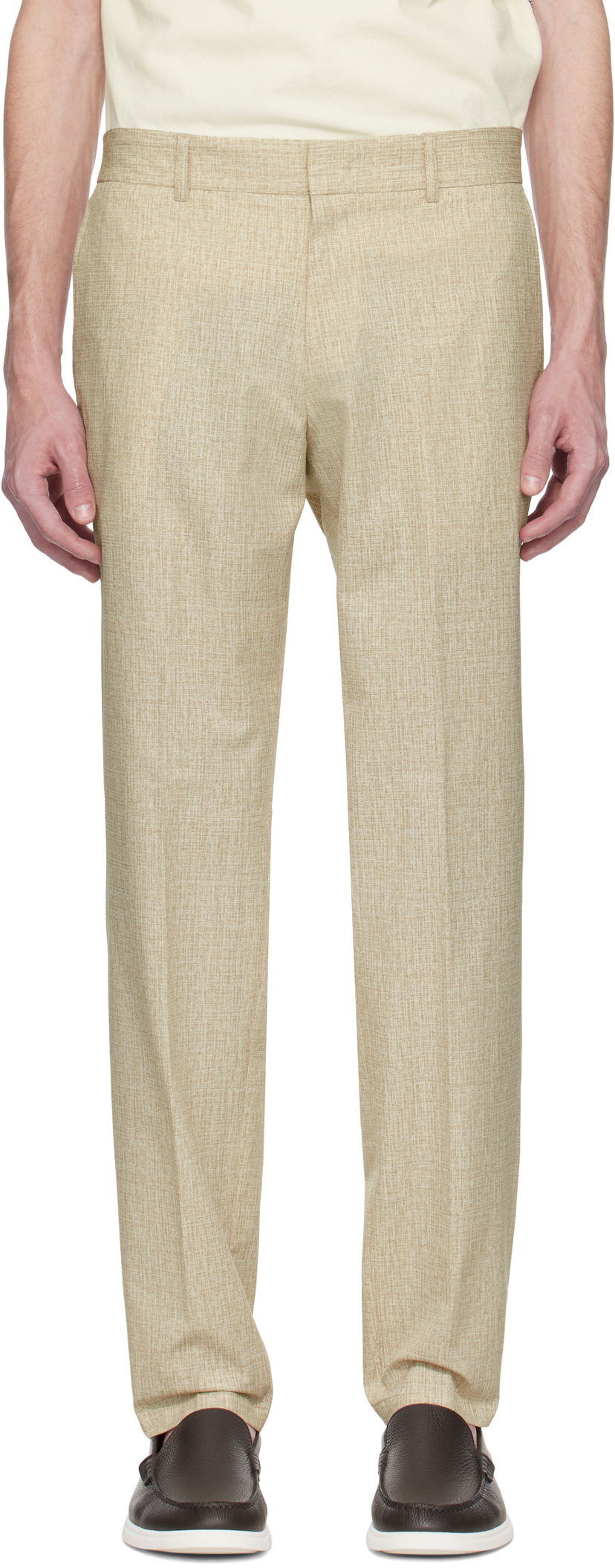 Штани BOSS BOSS Formal Water-Repellent Trousers бежевий | 50539484