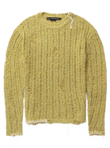 Cветр Andersson Bell Ollen Damaged Crewneck Sweater Жовтий | ATB1017M-GREEN