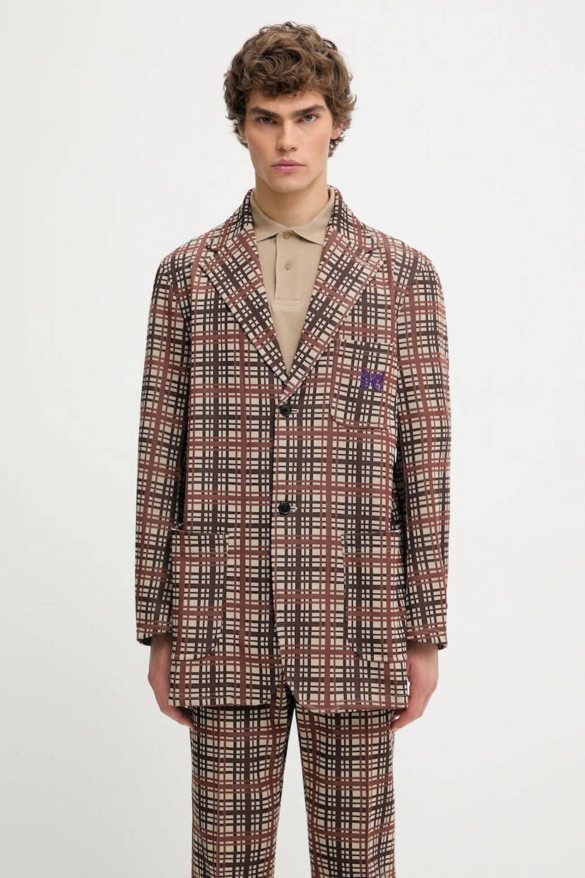 Куртка Needles Needles 2B Poly Jacquard Blazer Коричневий | RW310
