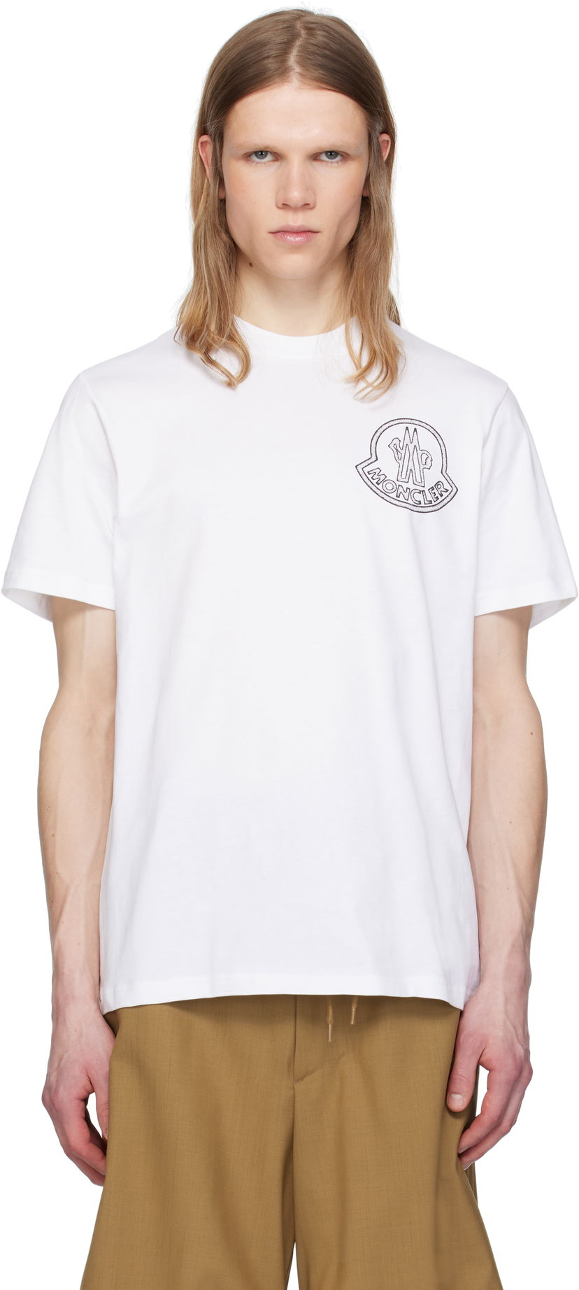 Футболка Moncler Moncler Archivio Creativo T-Shirt білий | K10918C0005689AJS