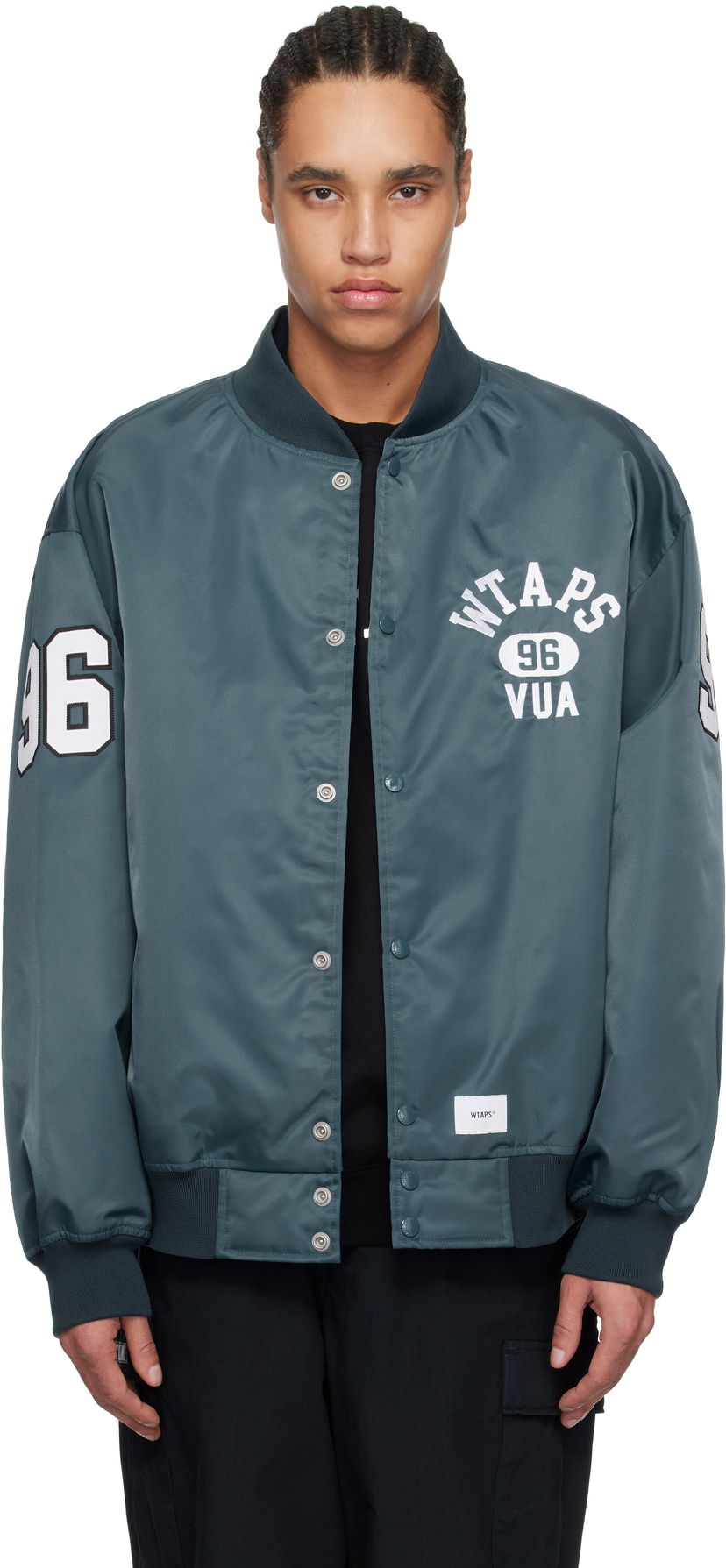 Куртка бомбер WTAPS WTAPS Nylon Team Jacket Зелений | 251TQDT-JKM02