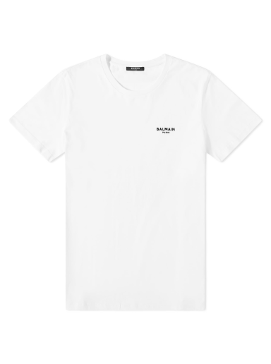 Футболка Balmain Flock Small Logo T-Shirt білий | BH1EF000BB04-GAB