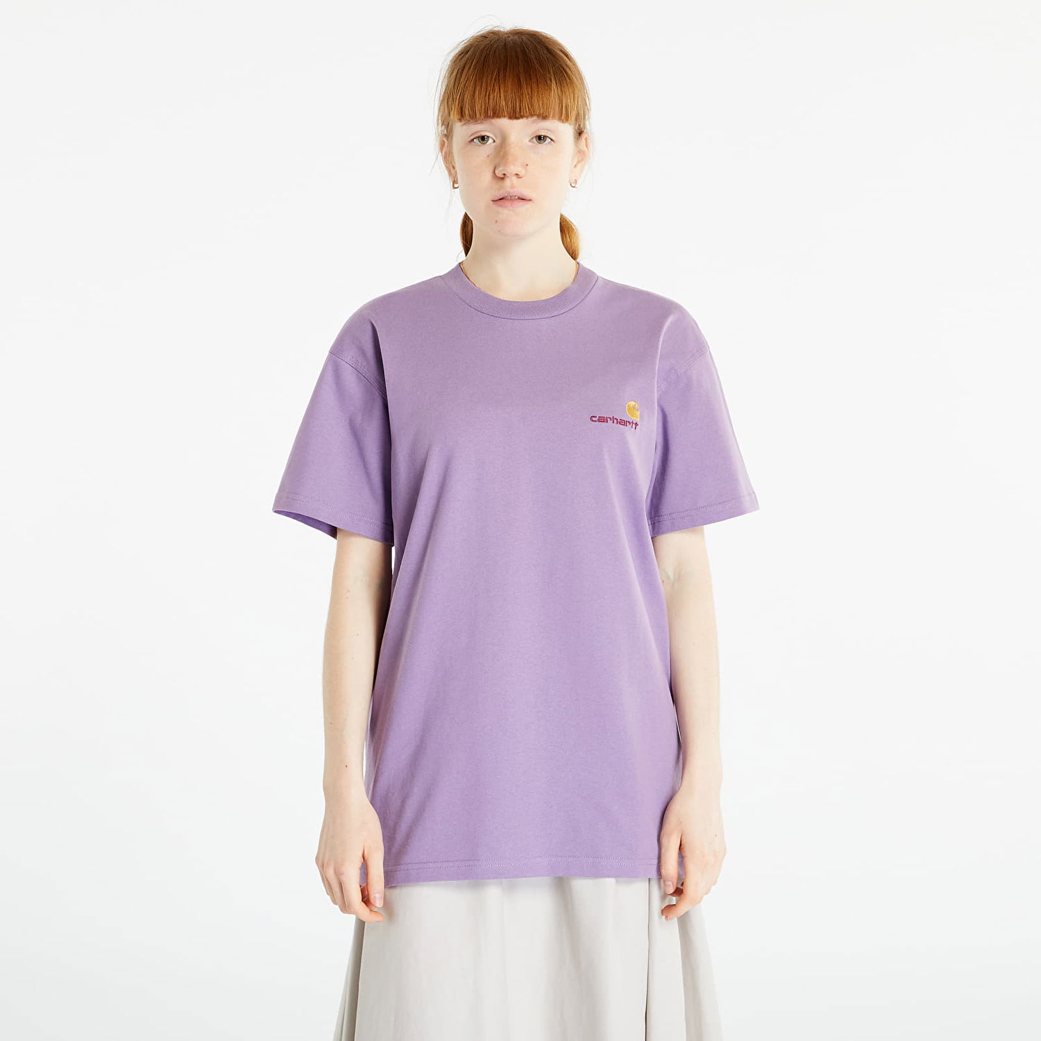 Футболка Carhartt WIP S/S American Script T-Shirt темно-синій | I029956_1CW_XX, 0