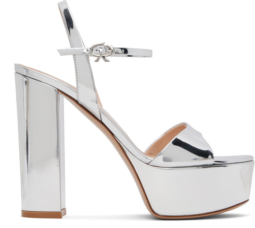 Кросівки та взуття Gianvito Rossi Marlena Platform Heeled Sandals Металік | G32688-85RIC-MET