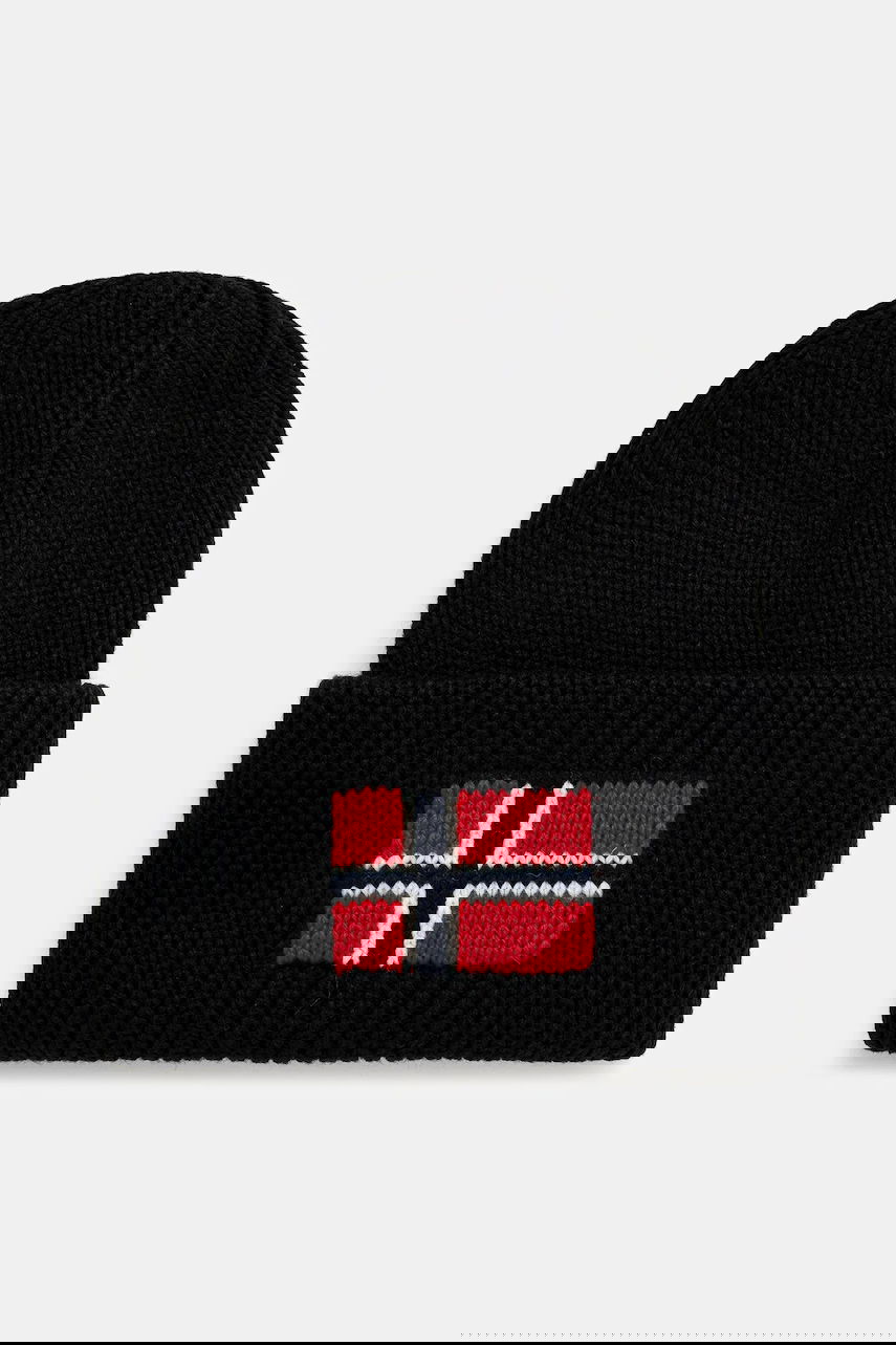 Шапка Napapijri Napapijri F-Evei Beanie чорний | NP0A893P9411, 0