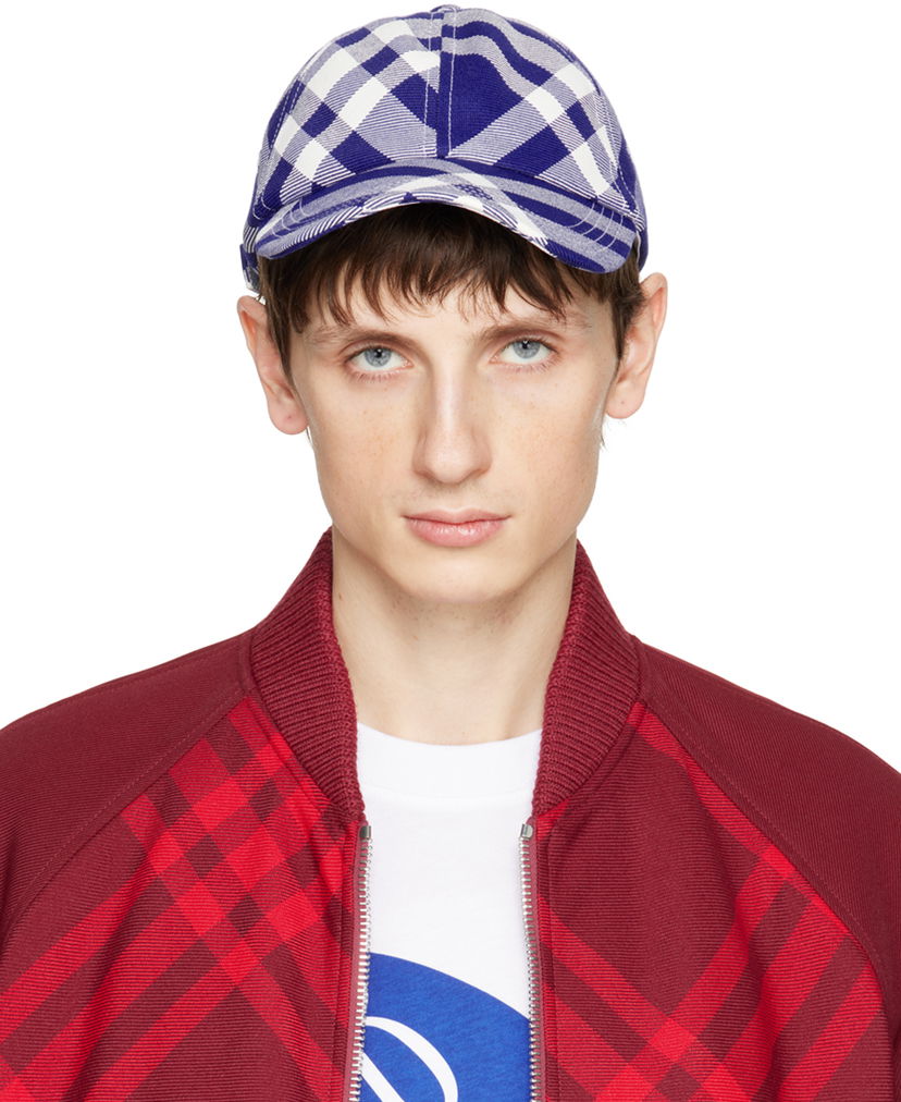 Кепка Burberry Check Cap Синій | 8079477