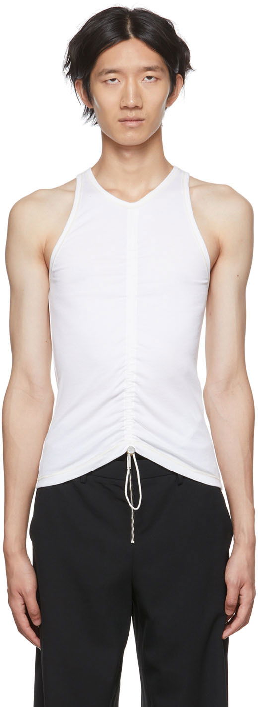 Безрукавка Dion Lee Ruched Tank Top білий | C3042S22