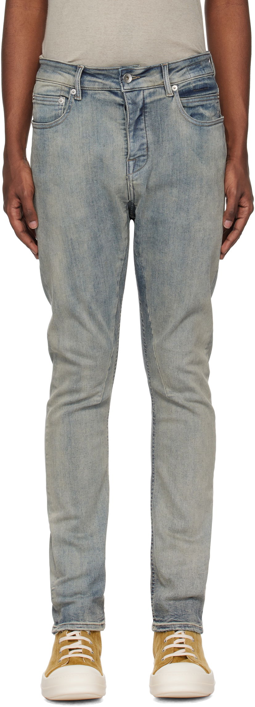Джинси Rick Owens Jeans Detroit Синій | DU02D2366 SKY