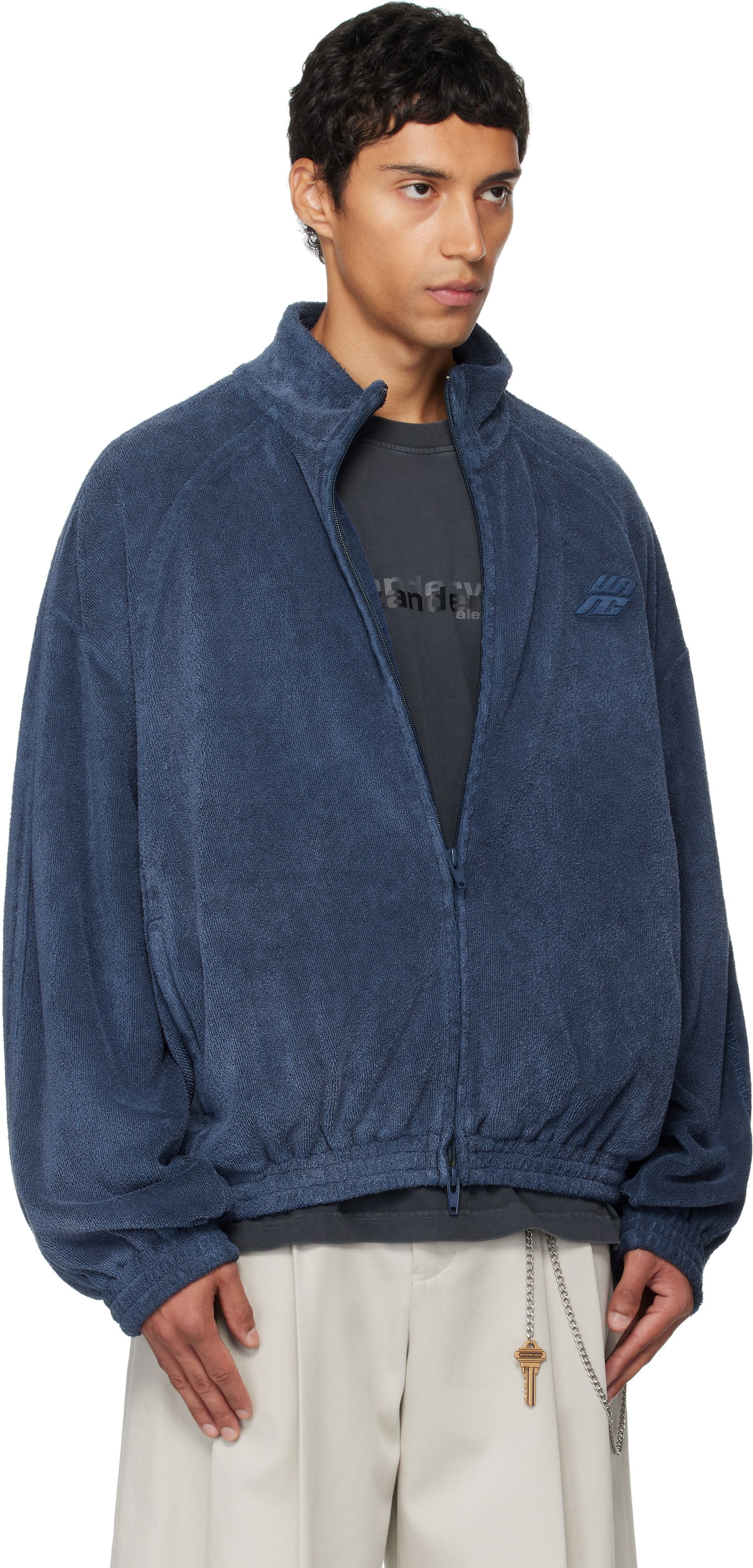 Куртка Alexander Wang Alexander Wang Relaxed Track Jacket Синій | 6CC3252062, 1