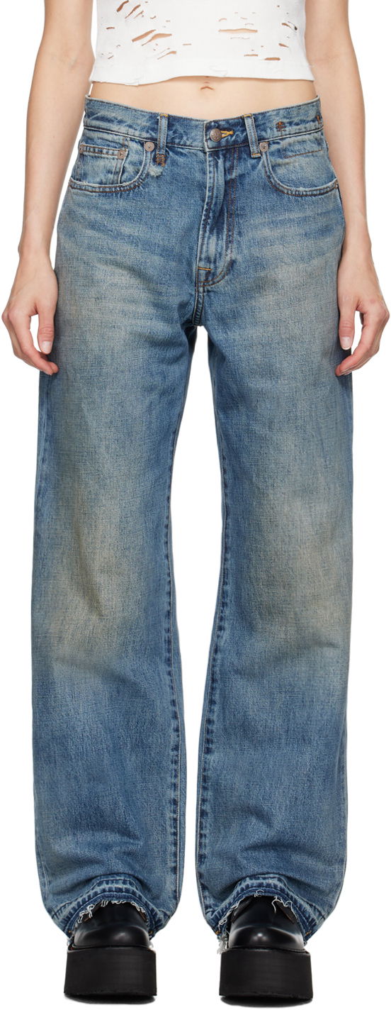 Джинси R13 R13 D'Arcy Loose Jeans Синій | R13WD038-D213C
