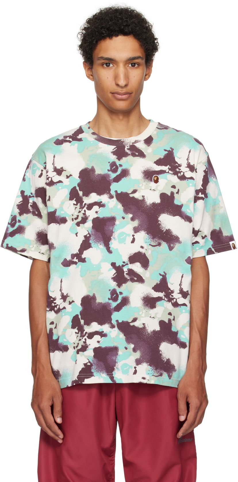 Футболка BAPE A Bathing Ape Map Camo Ape Head T-Shirt Різнокольоровий | 001CSL301001M