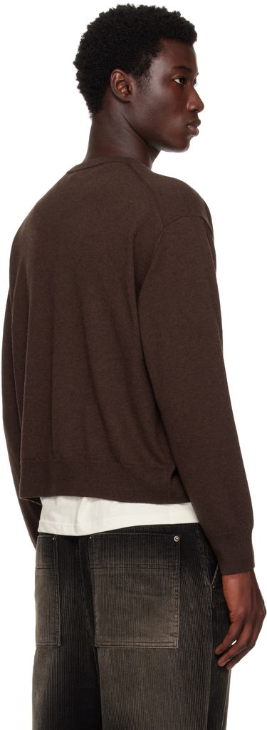Cветр We11done We11done Single Patch Cardigan Коричневий | WD-KC2-25-611-U-BR, 2