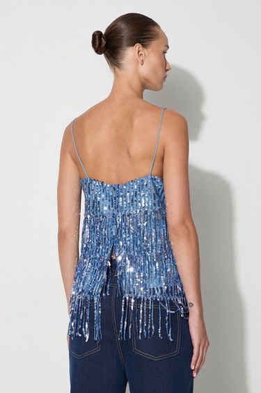 Безрукавка Samsoe Samsoe Sequined Fringe Cami Top by Samsoe Samsoe Синій | F23200094, 2