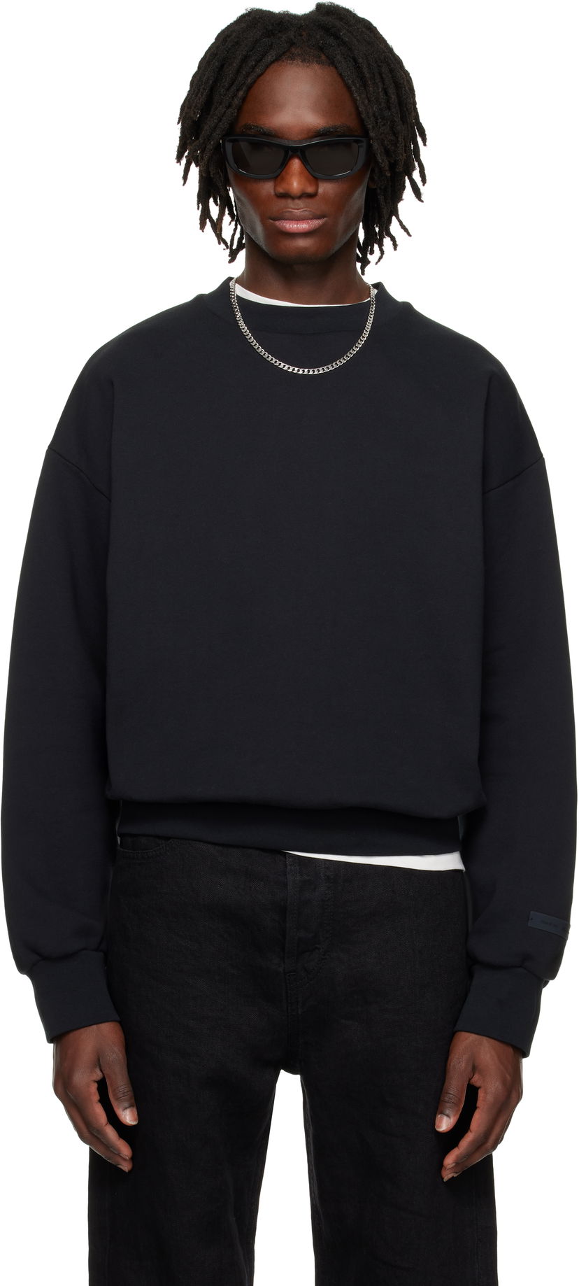 Світшоти Fear of God Fear of God ESSENTIALS Classic Crewneck Sweatshirt чорний | 192AS252040F