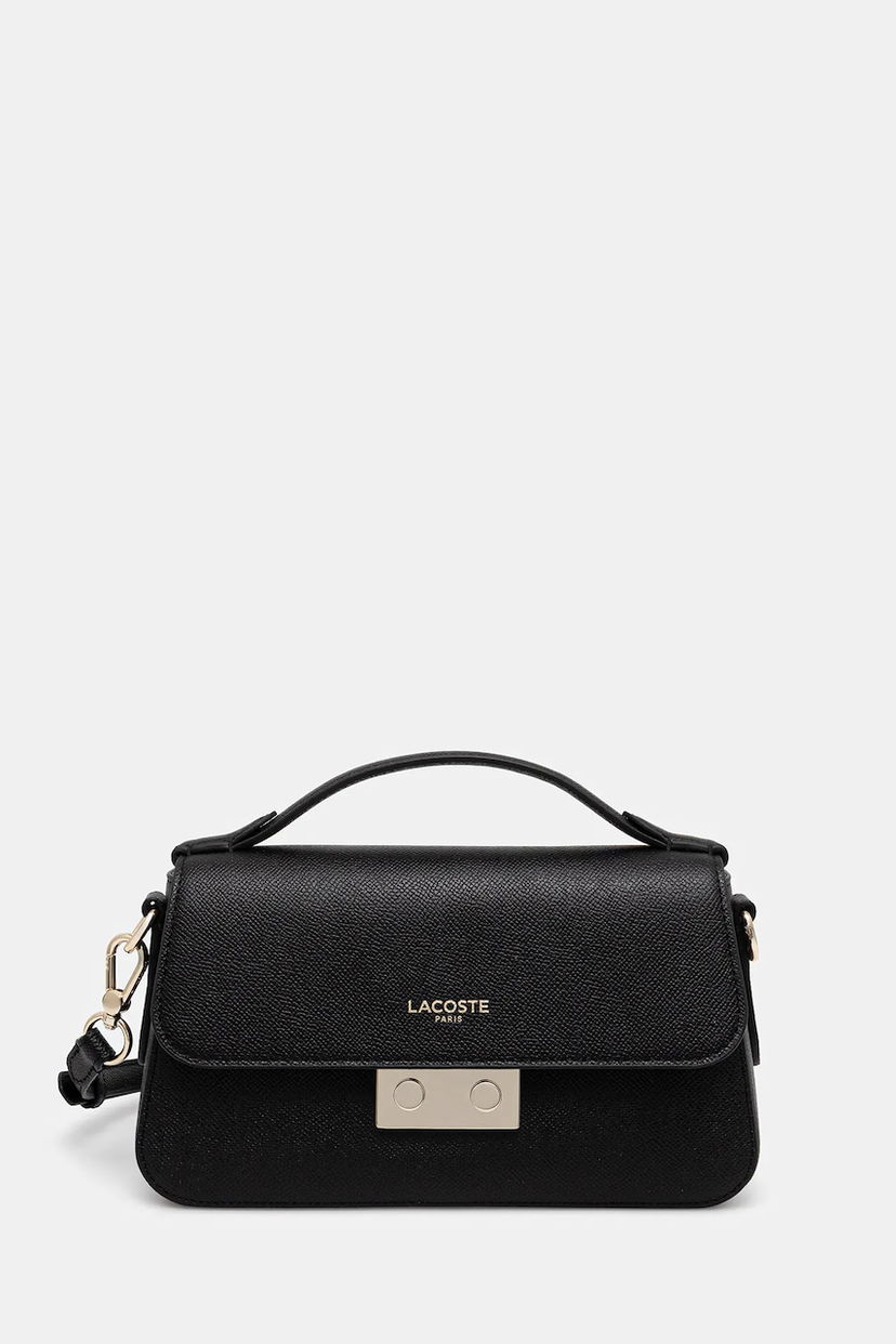 Сумочка Lacoste Lacoste Leather Handbag чорний | NF5099PH