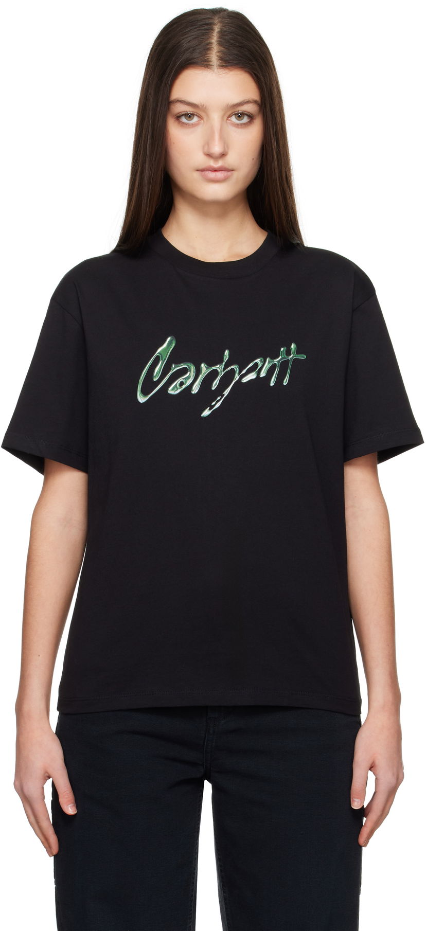 Футболка Carhartt WIP Carhartt WIP Drip Script T-Shirt чорний | I034404 89XX