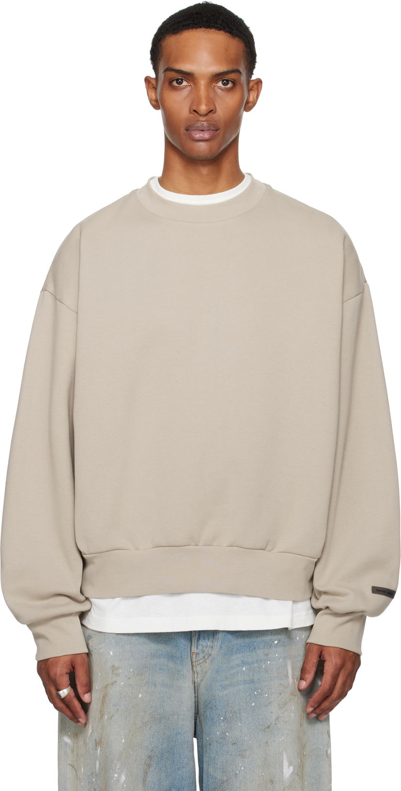 Світшоти Fear of God ESSENTIALS Fleece Crewneck Sweatshirt бежевий | 192SP252041F