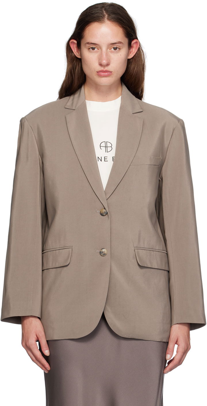 Куртка Anine Bing Single-Breasted Blazer бежевий | A-01-2007-TPU23