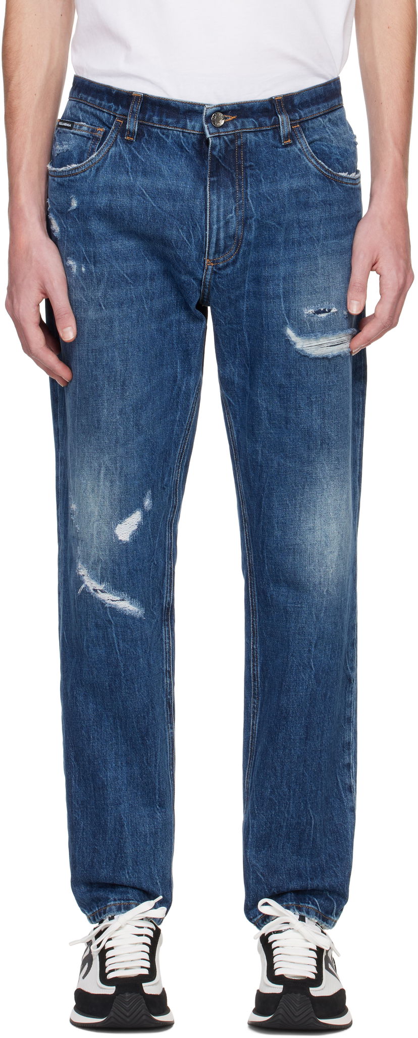 Джинси Dolce & Gabbana Dolce&Gabbana Loose Fit Jeans Синій | GYJDAZG8KE9