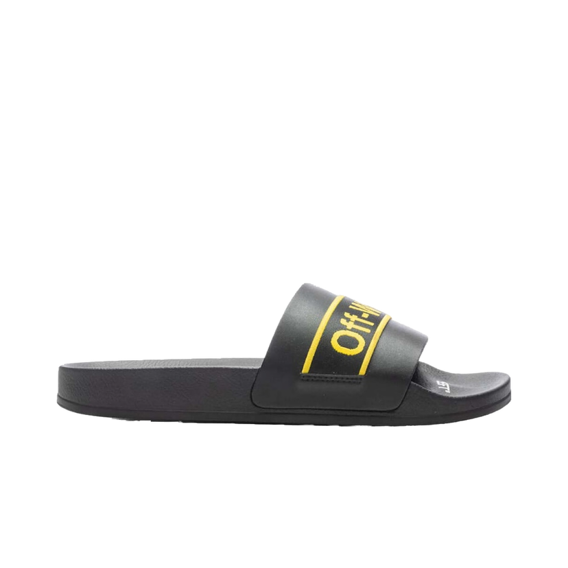 Кросівки та взуття Off-White Industrial Belt Slide Black Yellow чорний | OMIC001C99MAT0031018