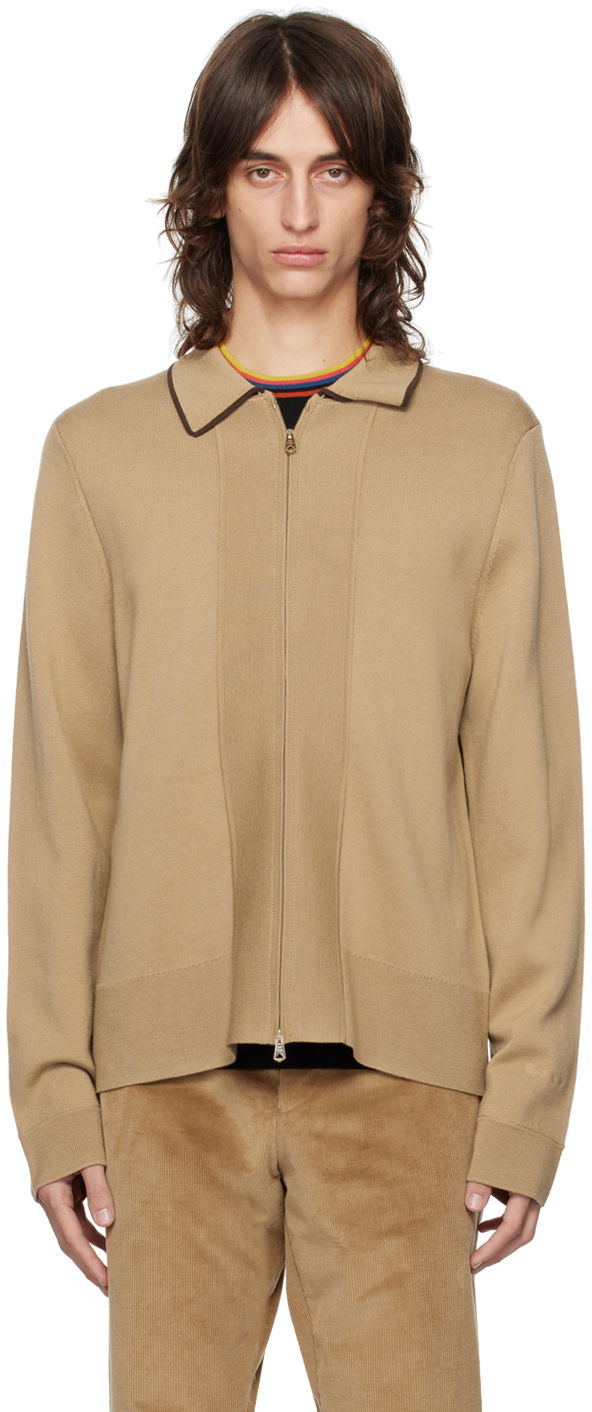 Cветр Paul Smith Paul Smith Zip Through Cardigan Коричневий | M1R-891Y-N02424-64