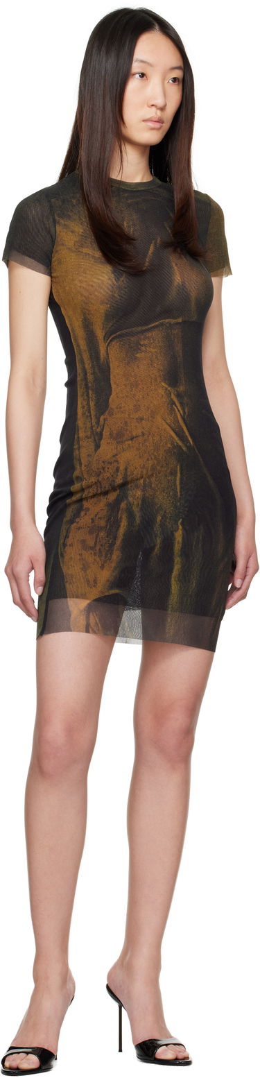 плаття Jean Paul Gaultier Jean Paul Gaultier Printed Minidress Коричневий | 25/03-W-DR044-M004P-4812, 3